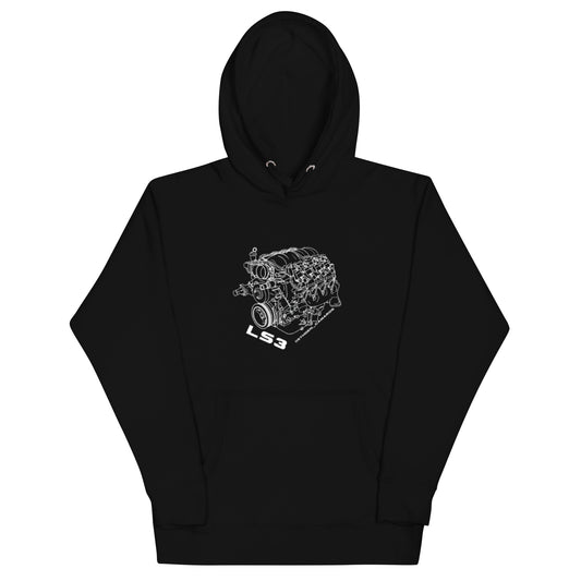 Unisex Hoodie LS3 Engine Outline